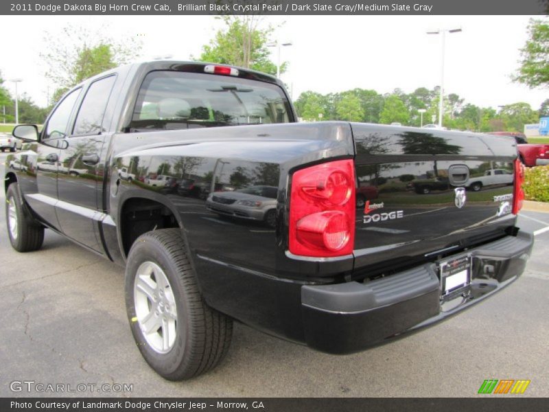 Brilliant Black Crystal Pearl / Dark Slate Gray/Medium Slate Gray 2011 Dodge Dakota Big Horn Crew Cab