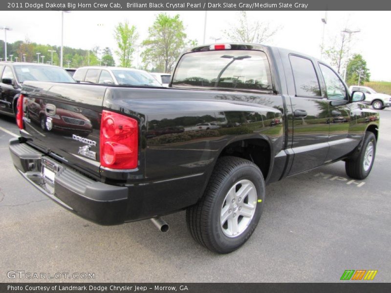 Brilliant Black Crystal Pearl / Dark Slate Gray/Medium Slate Gray 2011 Dodge Dakota Big Horn Crew Cab