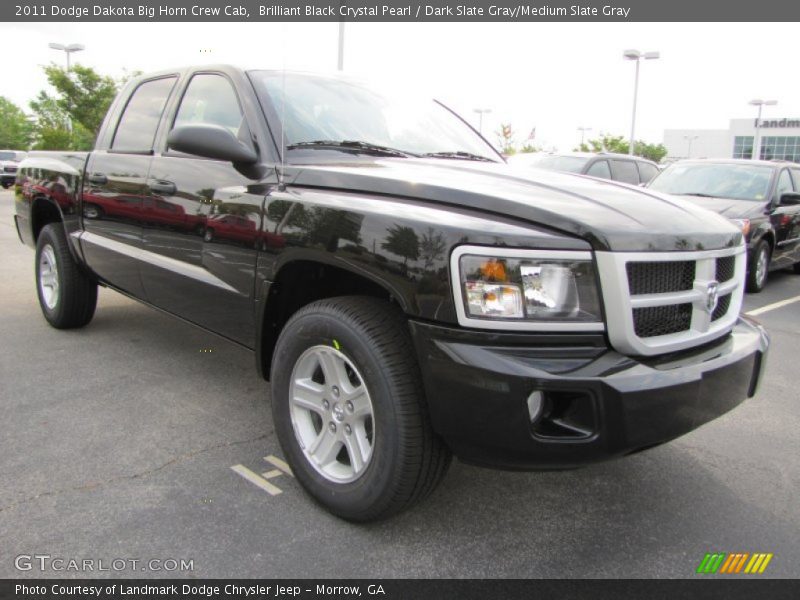 Brilliant Black Crystal Pearl / Dark Slate Gray/Medium Slate Gray 2011 Dodge Dakota Big Horn Crew Cab