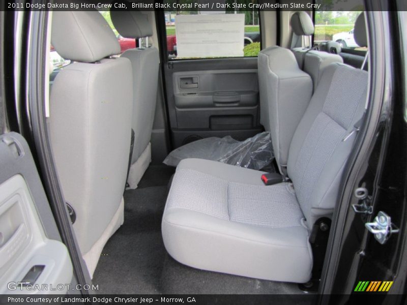 Brilliant Black Crystal Pearl / Dark Slate Gray/Medium Slate Gray 2011 Dodge Dakota Big Horn Crew Cab