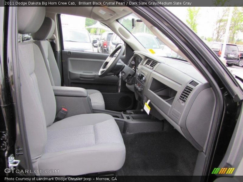 Brilliant Black Crystal Pearl / Dark Slate Gray/Medium Slate Gray 2011 Dodge Dakota Big Horn Crew Cab