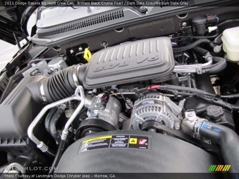 Brilliant Black Crystal Pearl / Dark Slate Gray/Medium Slate Gray 2011 Dodge Dakota Big Horn Crew Cab