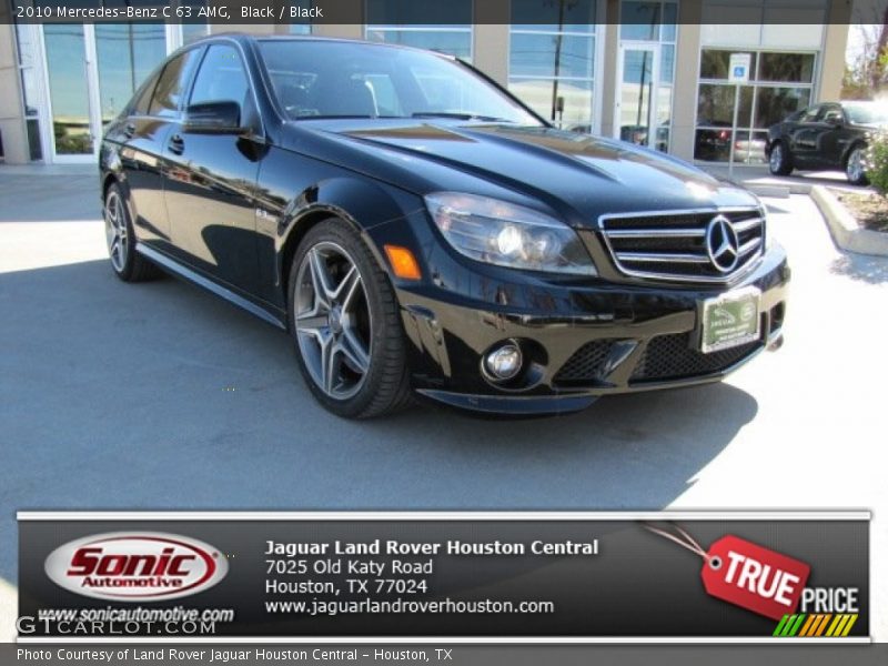 Black / Black 2010 Mercedes-Benz C 63 AMG