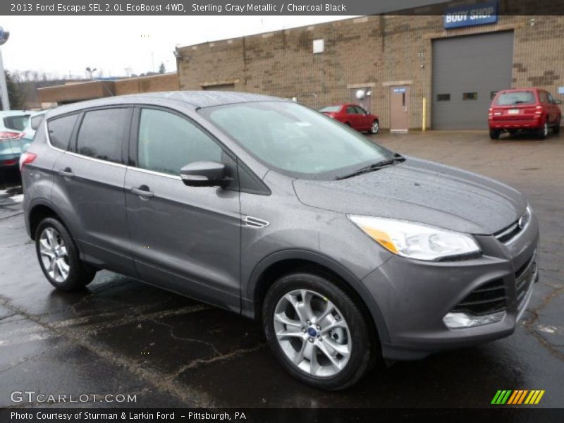 Sterling Gray Metallic / Charcoal Black 2013 Ford Escape SEL 2.0L EcoBoost 4WD