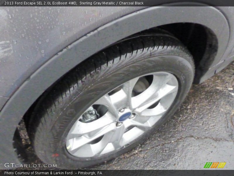 Sterling Gray Metallic / Charcoal Black 2013 Ford Escape SEL 2.0L EcoBoost 4WD
