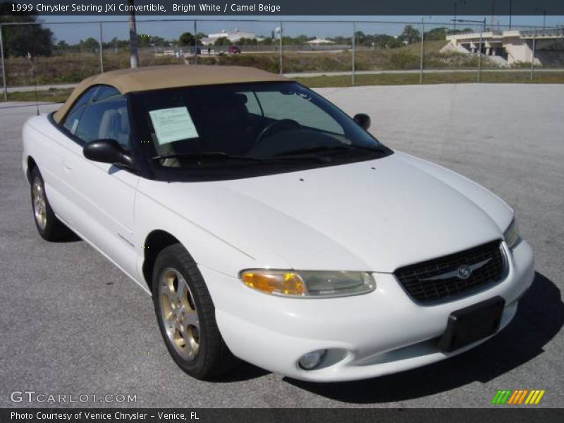 Bright White / Camel Beige 1999 Chrysler Sebring JXi Convertible