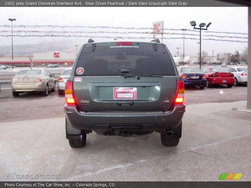 Onyx Green Pearlcoat / Dark Slate Gray/Light Slate Gray 2002 Jeep Grand Cherokee Overland 4x4