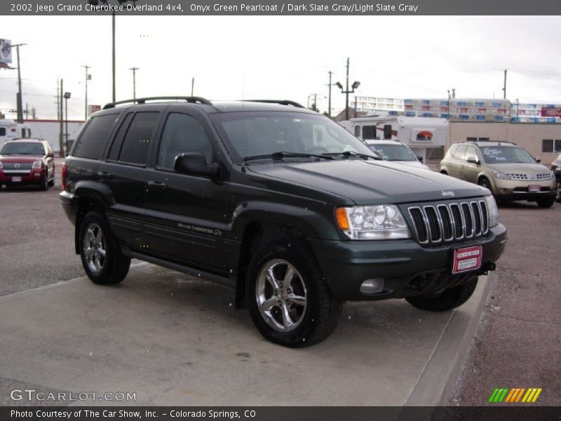 Onyx Green Pearlcoat / Dark Slate Gray/Light Slate Gray 2002 Jeep Grand Cherokee Overland 4x4