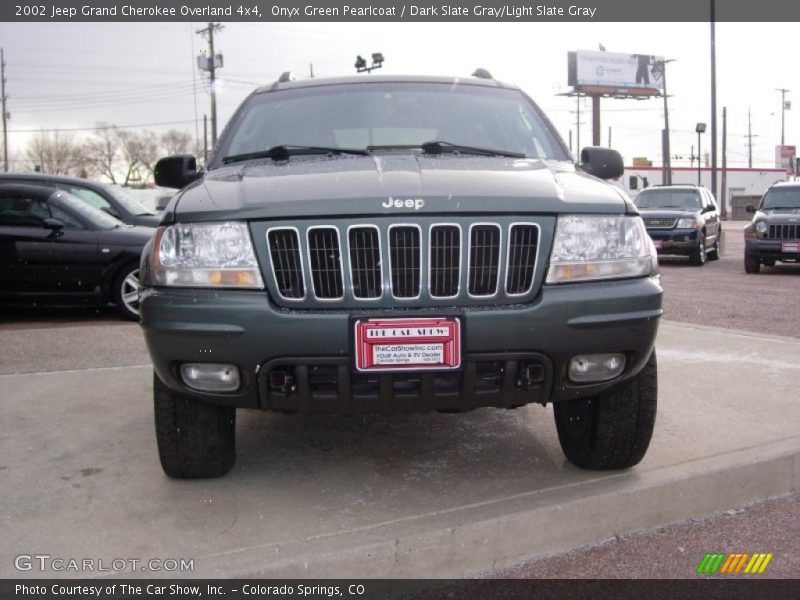 Onyx Green Pearlcoat / Dark Slate Gray/Light Slate Gray 2002 Jeep Grand Cherokee Overland 4x4