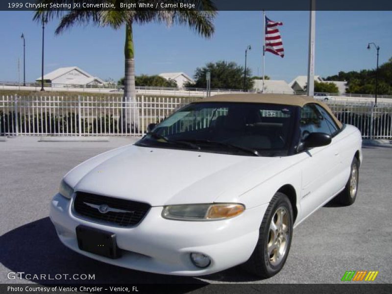 Bright White / Camel Beige 1999 Chrysler Sebring JXi Convertible