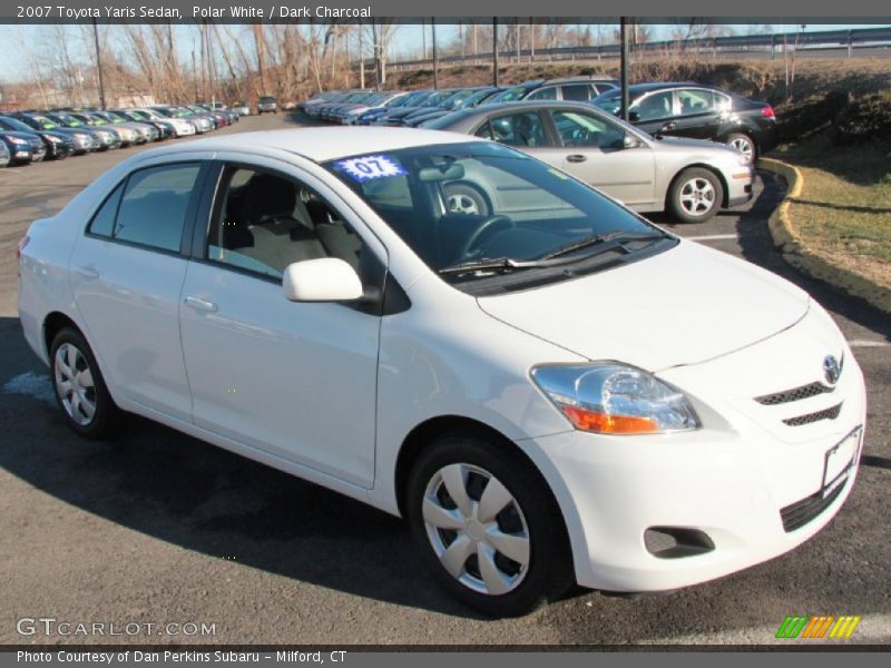 Polar White / Dark Charcoal 2007 Toyota Yaris Sedan