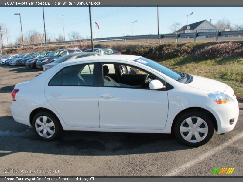 Polar White / Dark Charcoal 2007 Toyota Yaris Sedan