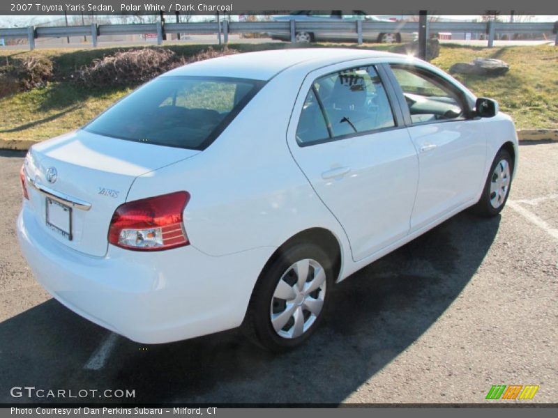 Polar White / Dark Charcoal 2007 Toyota Yaris Sedan