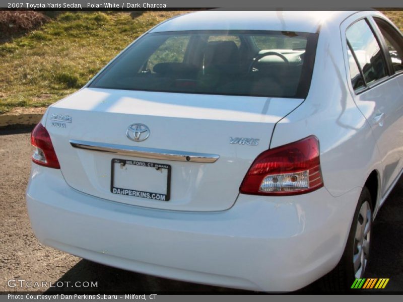 Polar White / Dark Charcoal 2007 Toyota Yaris Sedan