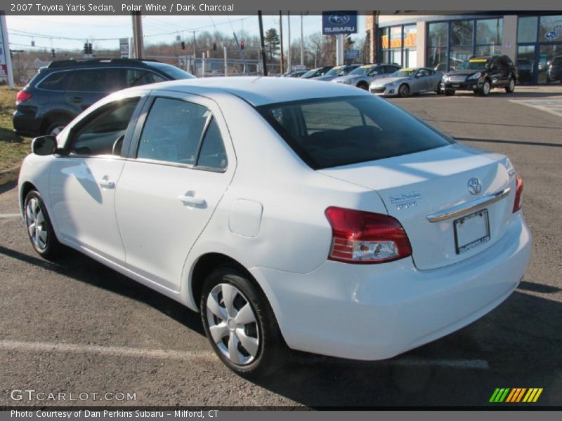 Polar White / Dark Charcoal 2007 Toyota Yaris Sedan