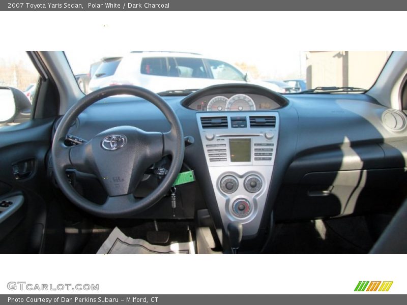 Polar White / Dark Charcoal 2007 Toyota Yaris Sedan