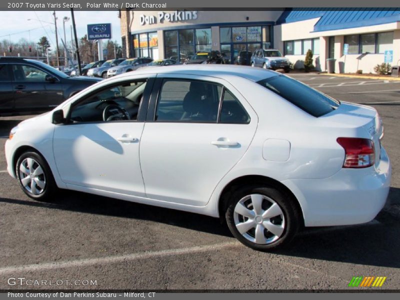 Polar White / Dark Charcoal 2007 Toyota Yaris Sedan