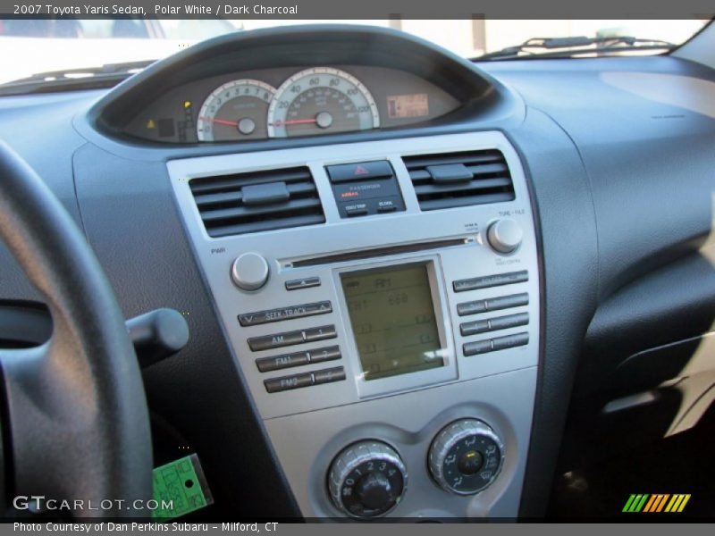 Polar White / Dark Charcoal 2007 Toyota Yaris Sedan