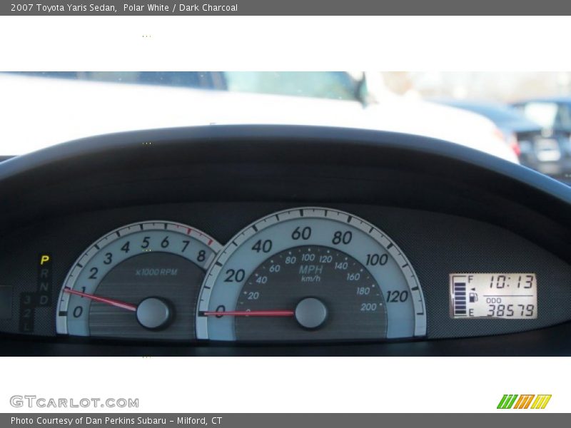 Polar White / Dark Charcoal 2007 Toyota Yaris Sedan