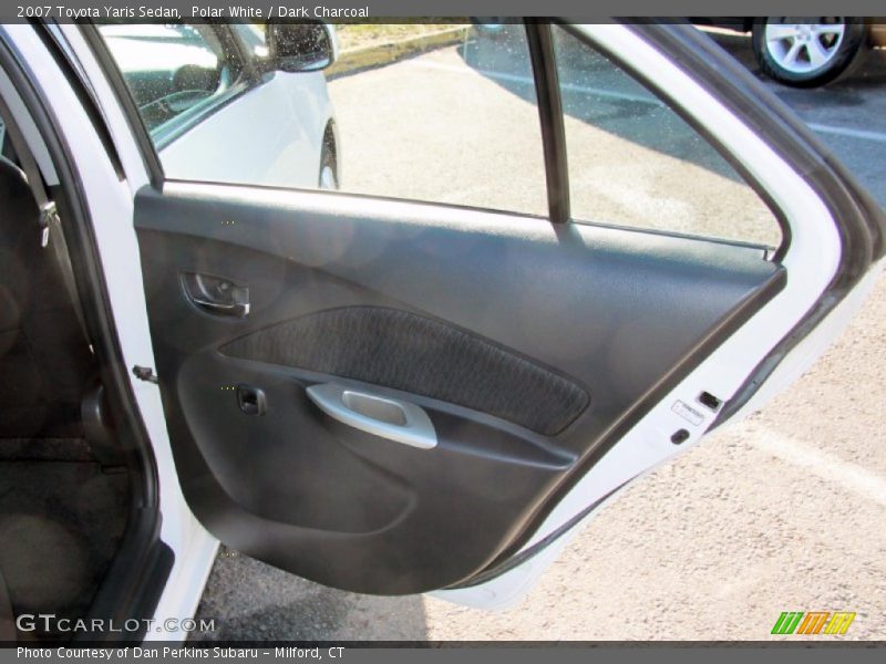 Polar White / Dark Charcoal 2007 Toyota Yaris Sedan