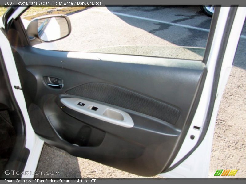 Polar White / Dark Charcoal 2007 Toyota Yaris Sedan