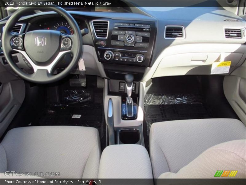Polished Metal Metallic / Gray 2013 Honda Civic EX Sedan