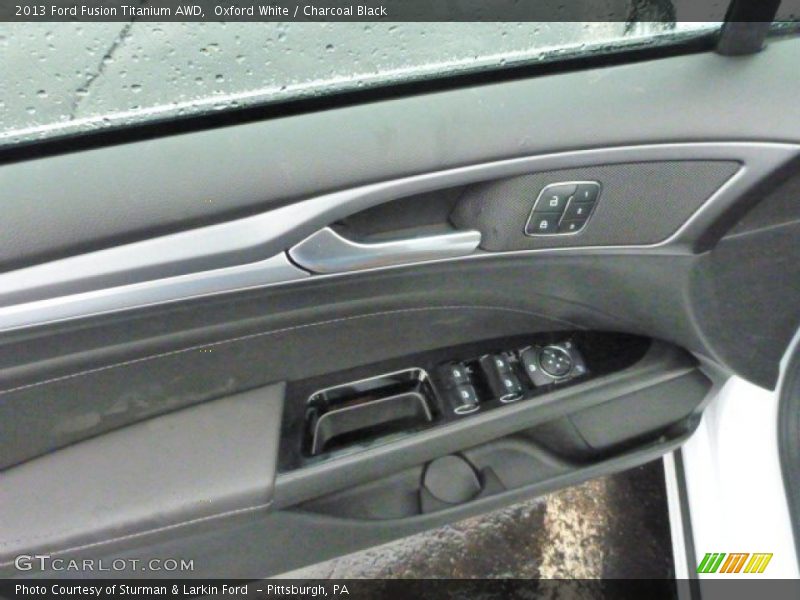 Oxford White / Charcoal Black 2013 Ford Fusion Titanium AWD