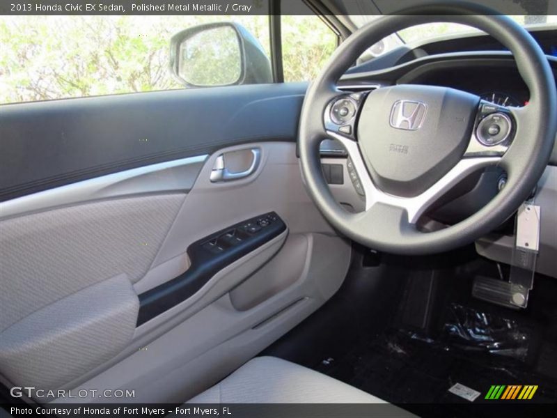 Polished Metal Metallic / Gray 2013 Honda Civic EX Sedan