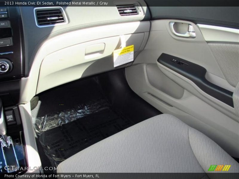 Polished Metal Metallic / Gray 2013 Honda Civic EX Sedan