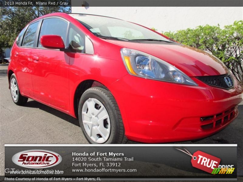 Milano Red / Gray 2013 Honda Fit