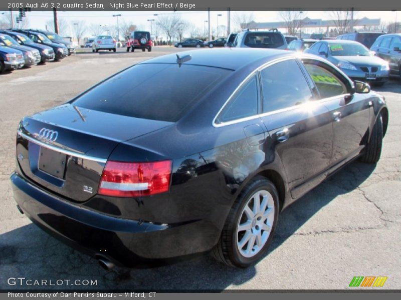 Night Blue Pearl Effect / Beige 2005 Audi A6 3.2 quattro Sedan