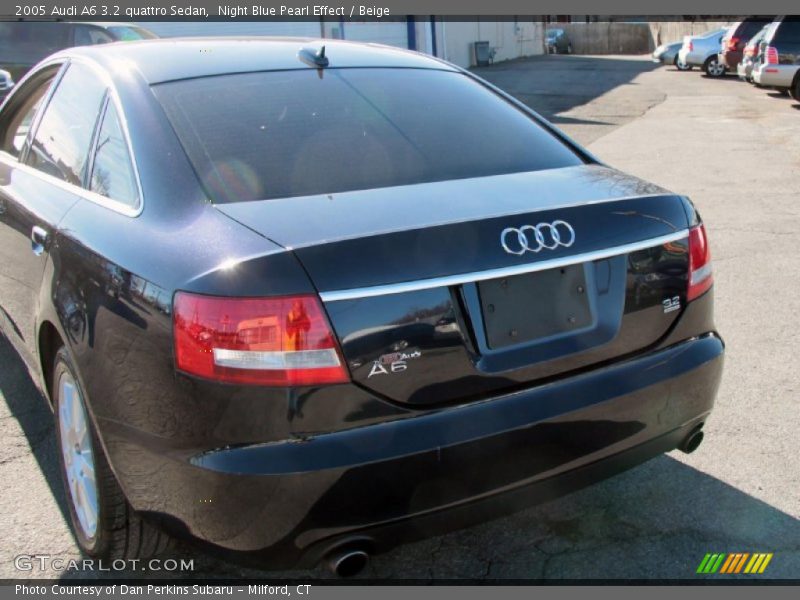 Night Blue Pearl Effect / Beige 2005 Audi A6 3.2 quattro Sedan