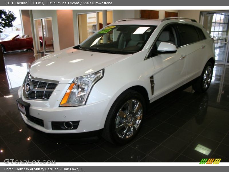 Platinum Ice Tricoat / Shale/Brownstone 2011 Cadillac SRX FWD