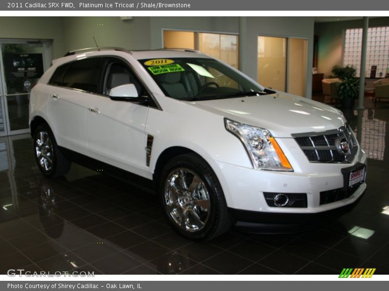 Platinum Ice Tricoat / Shale/Brownstone 2011 Cadillac SRX FWD