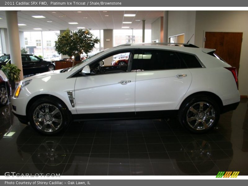 Platinum Ice Tricoat / Shale/Brownstone 2011 Cadillac SRX FWD
