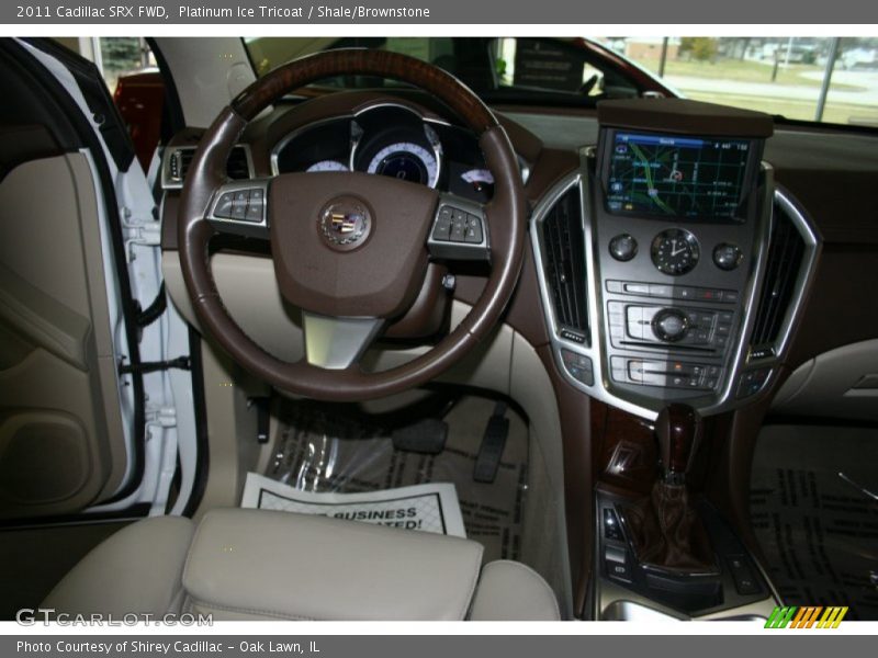 Platinum Ice Tricoat / Shale/Brownstone 2011 Cadillac SRX FWD