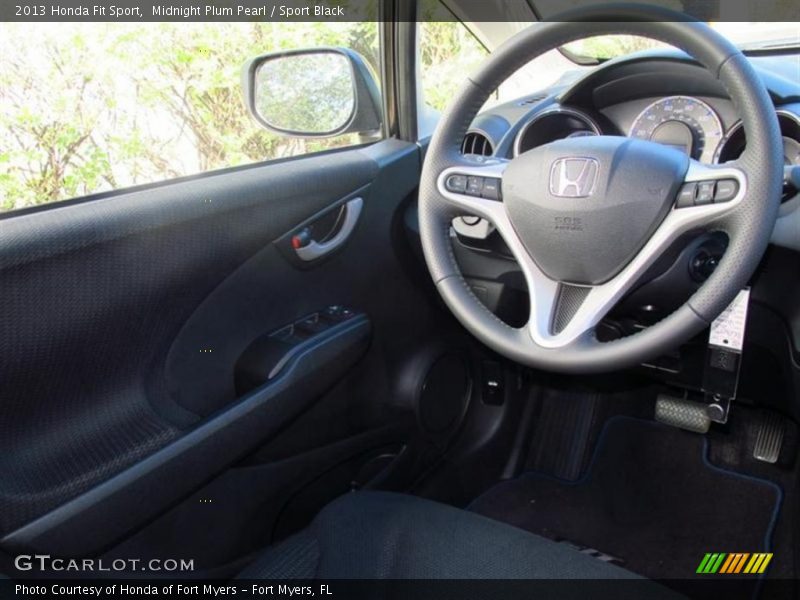 Midnight Plum Pearl / Sport Black 2013 Honda Fit Sport