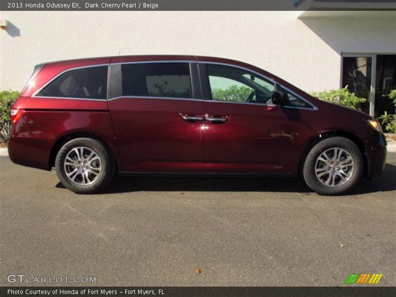 Dark Cherry Pearl / Beige 2013 Honda Odyssey EX
