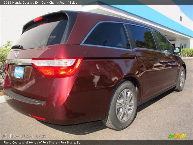 Dark Cherry Pearl / Beige 2013 Honda Odyssey EX