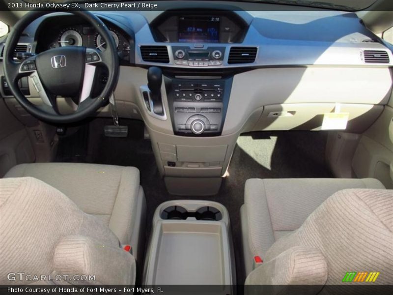 Dark Cherry Pearl / Beige 2013 Honda Odyssey EX