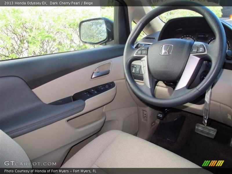 Dark Cherry Pearl / Beige 2013 Honda Odyssey EX