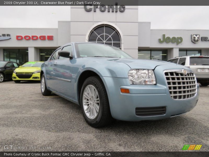 Clearwater Blue Pearl / Dark Slate Gray 2009 Chrysler 300 LX