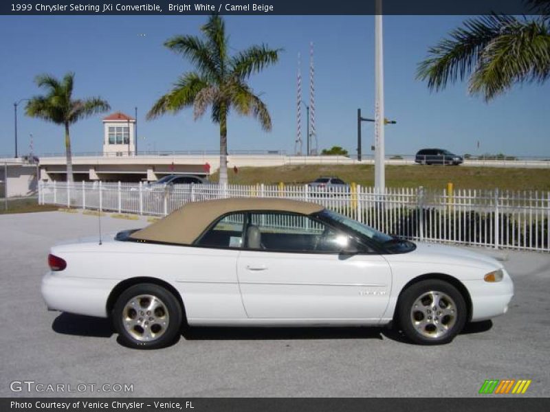 Bright White / Camel Beige 1999 Chrysler Sebring JXi Convertible