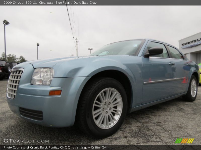 Clearwater Blue Pearl / Dark Slate Gray 2009 Chrysler 300 LX