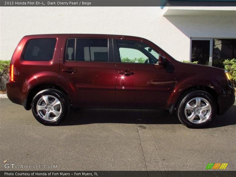 Dark Cherry Pearl / Beige 2013 Honda Pilot EX-L