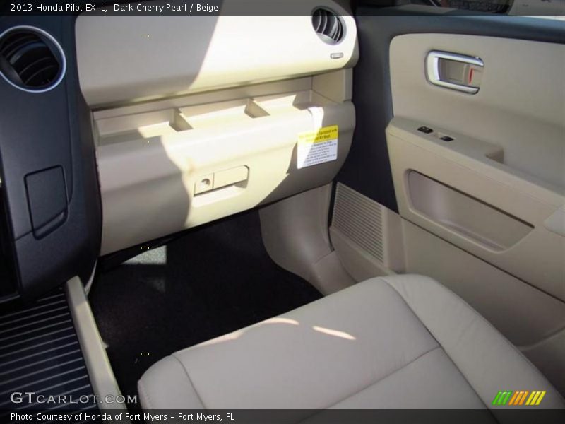 Dark Cherry Pearl / Beige 2013 Honda Pilot EX-L