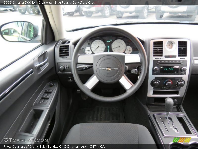 Clearwater Blue Pearl / Dark Slate Gray 2009 Chrysler 300 LX