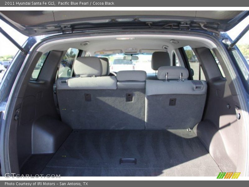 Pacific Blue Pearl / Cocoa Black 2011 Hyundai Santa Fe GLS