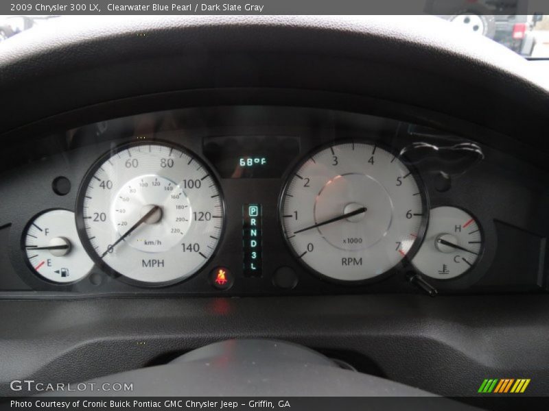 Clearwater Blue Pearl / Dark Slate Gray 2009 Chrysler 300 LX