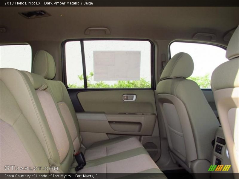 Dark Amber Metallic / Beige 2013 Honda Pilot EX